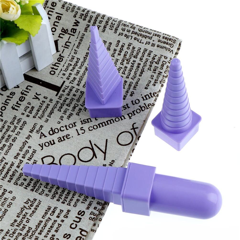 deziine.Fx Paper Craft Square Triangl Circle and Interchangeable Handle Quilling Creation Border DIY Fondant Tool Buddy Bobbin Tower 4pcs/Set 4