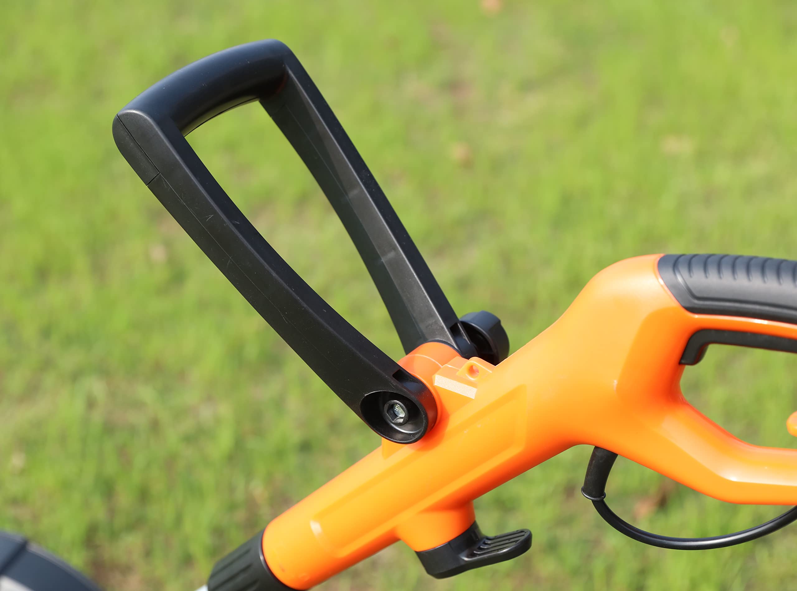 Yard Force Desbrozadora eléctrica ET U25, Potencia del Motor de 350 W, Ancho de Corte de 25 cm, Cabezal Ajustable, Mango telescópico y alimentación automática de Hilos
