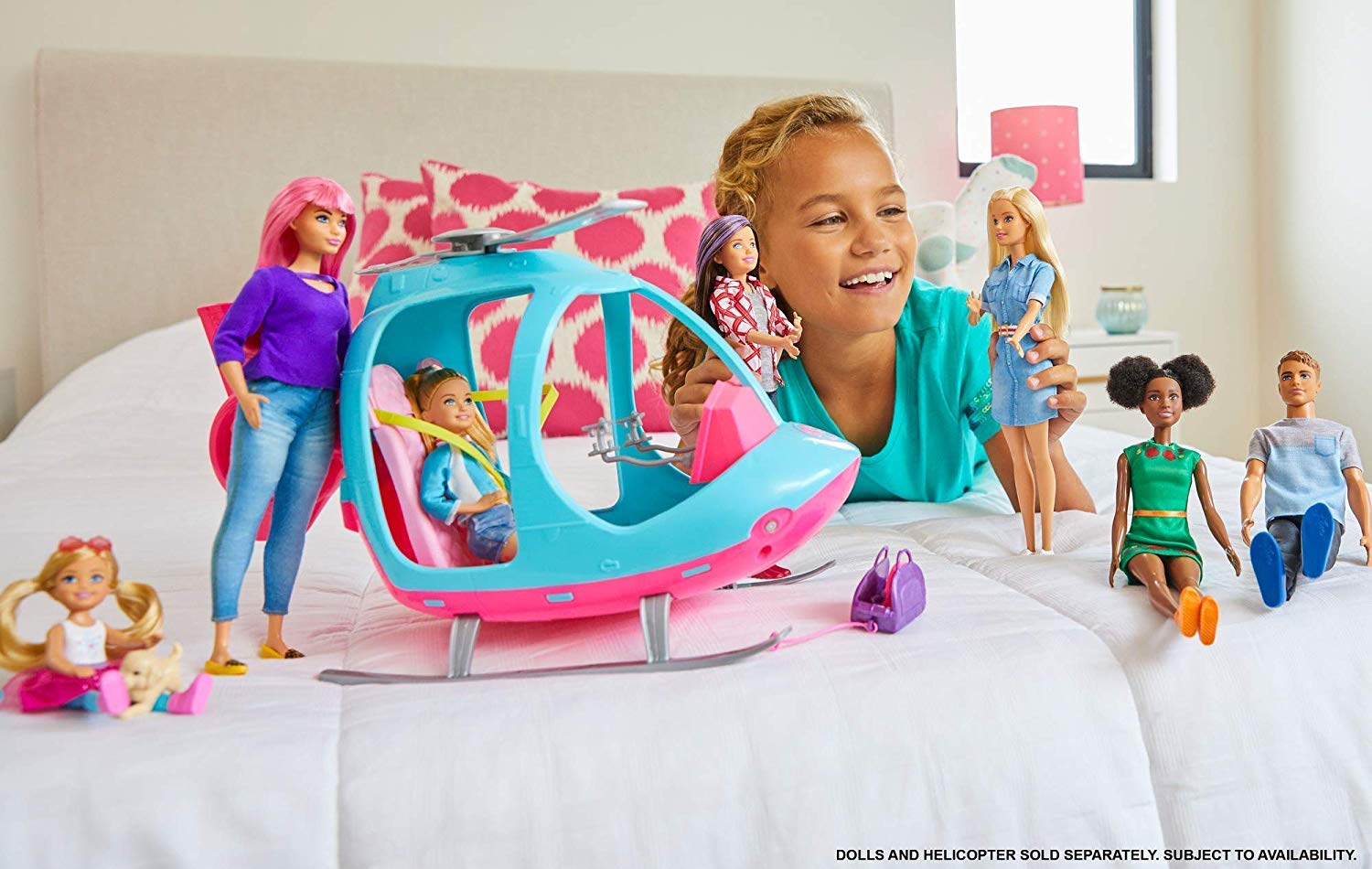 Barbie Dreamhouse Adventures – Bambola Nuotatrice Con Costume, Trampolino E Cucciolo Spruzzatore, 3+ Anni