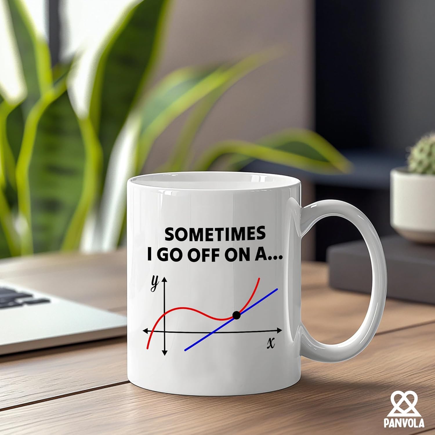 Sometimes I Go Off On A Tangent Math Lover Gifts Geometry Teacher Mathematics Engineering STEM Students Novelty Drinkware Ceramic Mug 11 oz White - Image 5