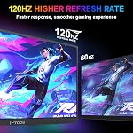 Moniteur portable,120hz Moniteur de jeu portable FHD 1080P 18.5 moniteur portable d'extension d'écran ordinateur de pouce pour moniteur Extender USB C Écran portable pour ordinateur portable Mac PC Deuxième moniteur