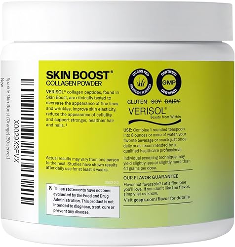 Miniatura 2 de Sparkle Wellness VERISOL - Péptidos de colágeno hidrolizados bioactivos Suplemento de colágeno en polvo con vitamina C para la salud de la piel, el