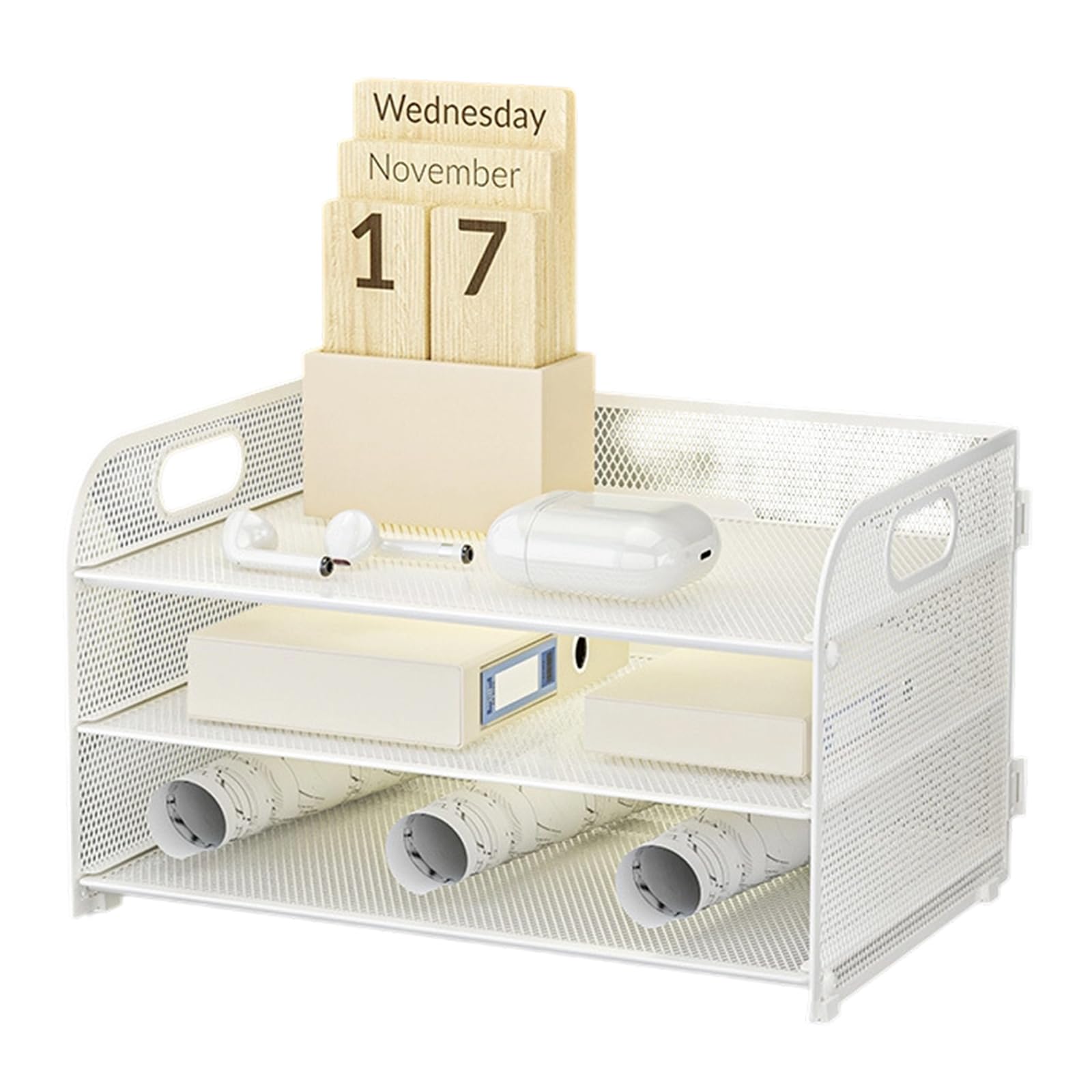 XAGMODSHN 3 Tiers Filing Trays Desk Organiser Document Sorter Rack File Holders Paper Organiser File Supplies Filing Trays