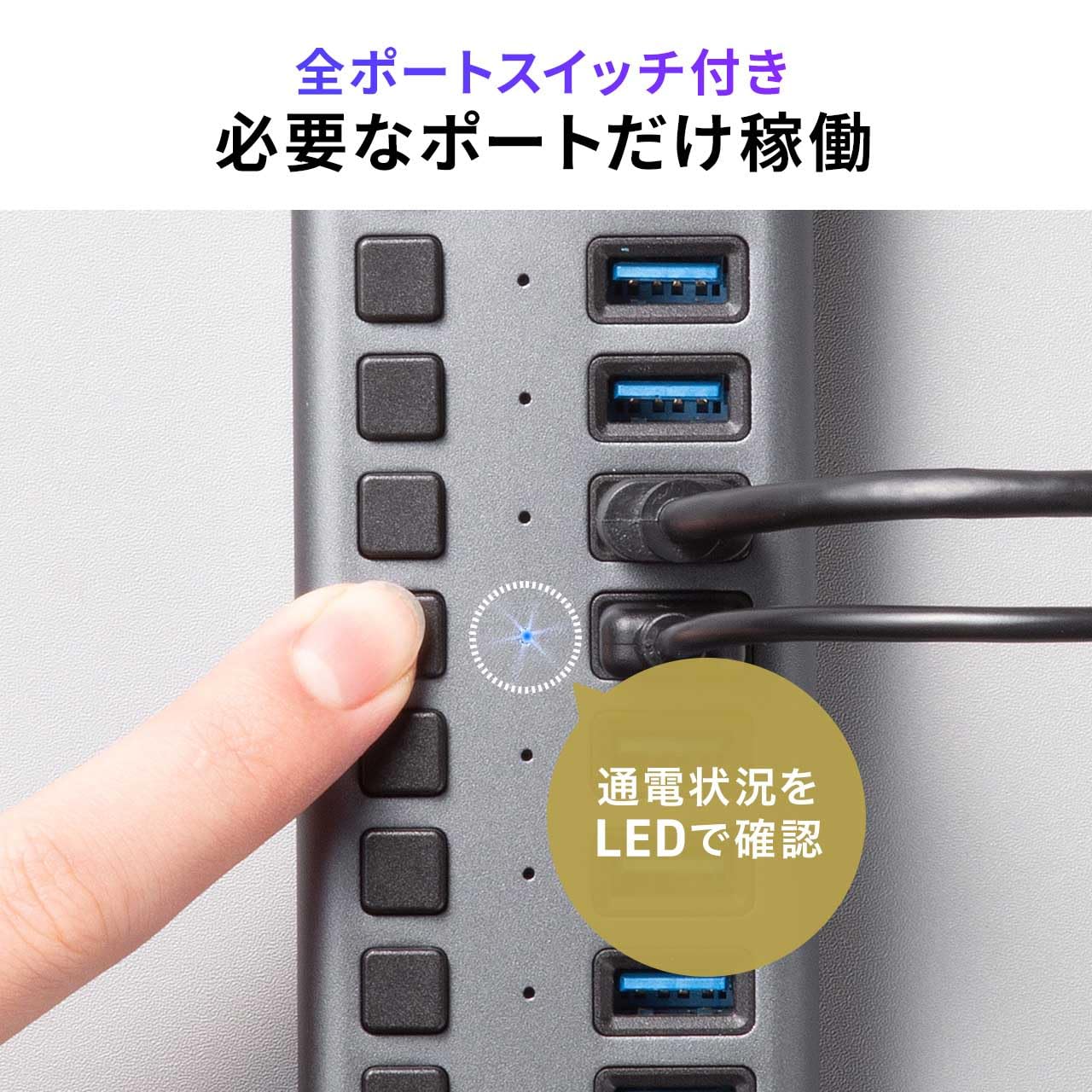 Amazon | サンワダイレクト USBハブ 13ポート セルフパワー 電源付き