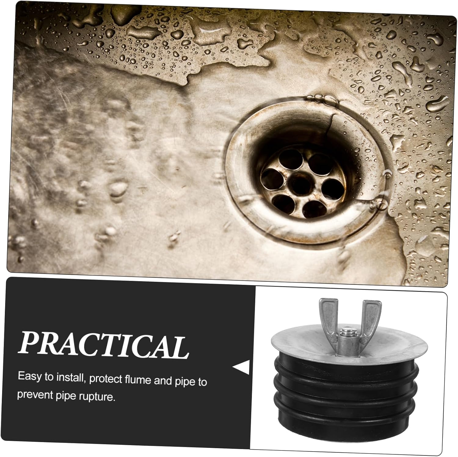 3 Inch Sewer Clean Out Cap Rubber Plug with Galvanized Screw