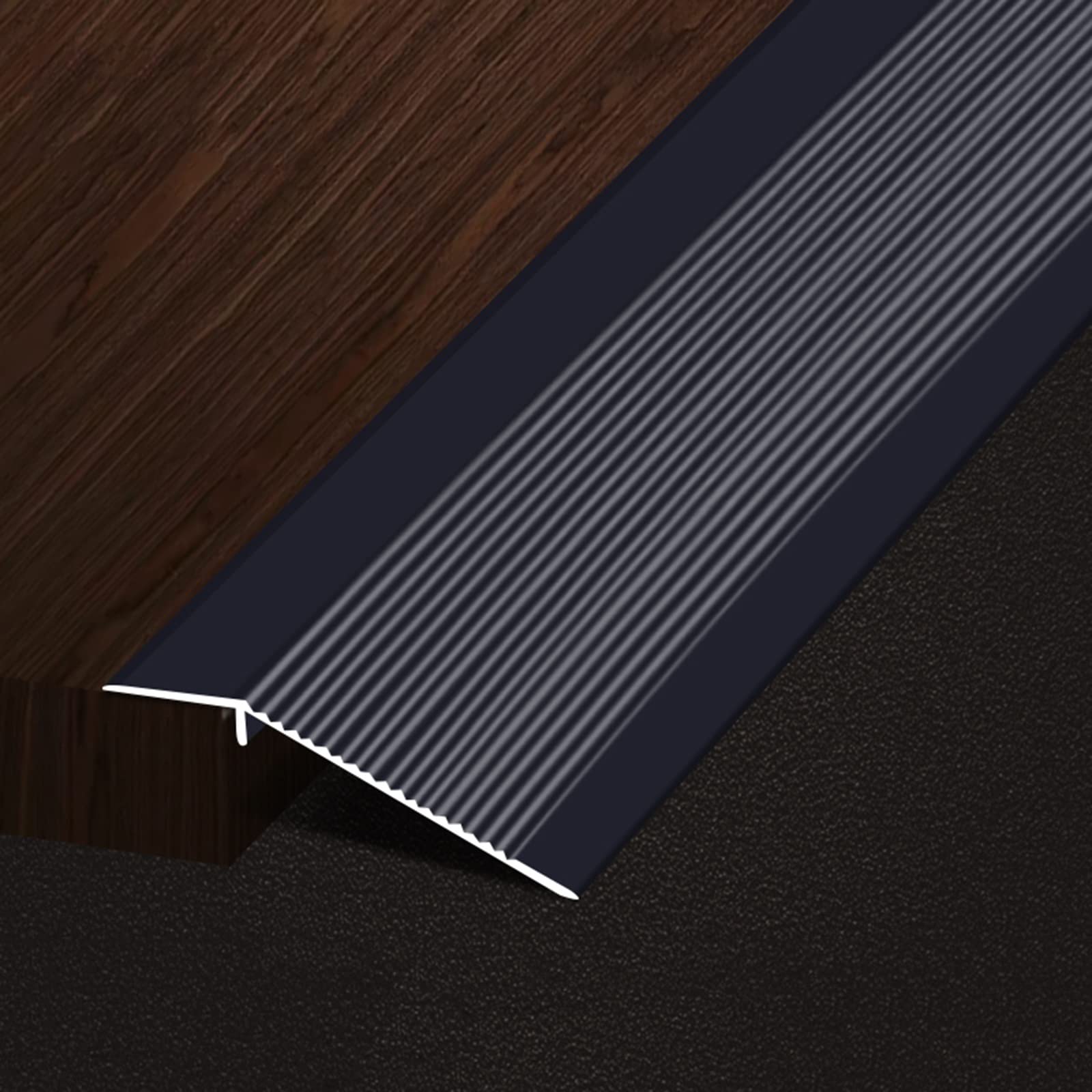 Aluminum Floor Transition Strip Snap Rail Edge Interior Balcony Door  Threshold Ramp Custom Size (Black Length 130cm51): Buy Online at Best  Price in UAE - Amazon.ae