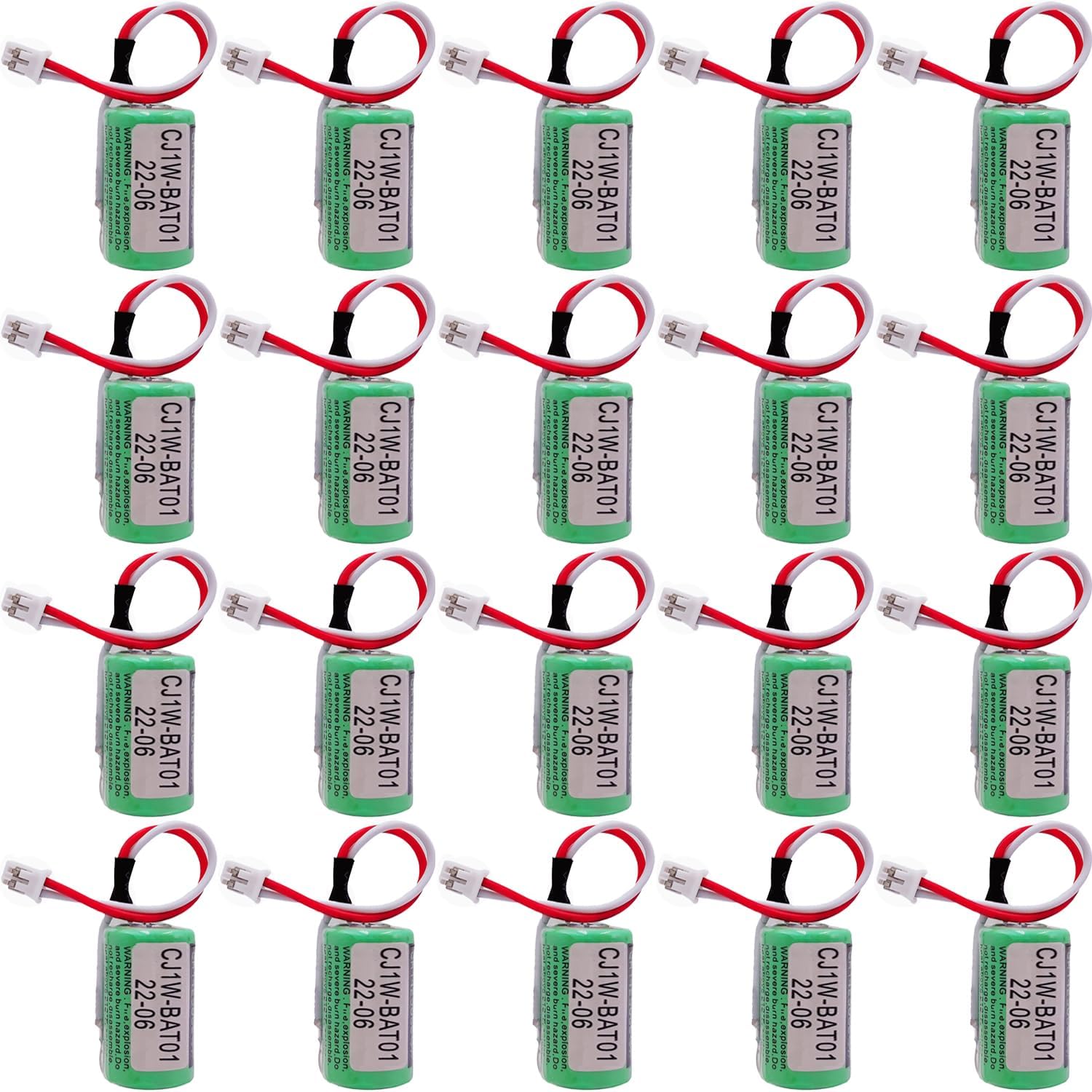 (20 Pcs CJ1W-BAT01 Li-Ion Battery 3V PLC CP1H CP1L CR14250SE Non-Rechargeable Disposable Lithium Battery