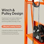SuperHandy Material Lift and Winch Stacker for Appliance and HVAC Installers, 330 lbs Capacity 40" Max Lift, Swivel Casters, 8" Wheels [Patent Pending]