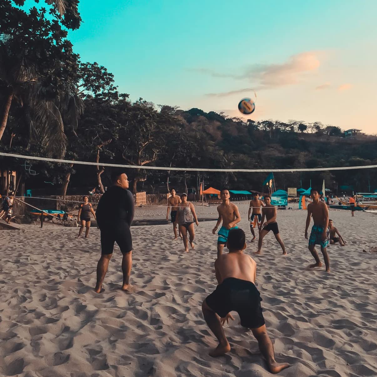 Volleyballnetz Standard Ersatznetz aus Pe, Schwarz, 1 Stück