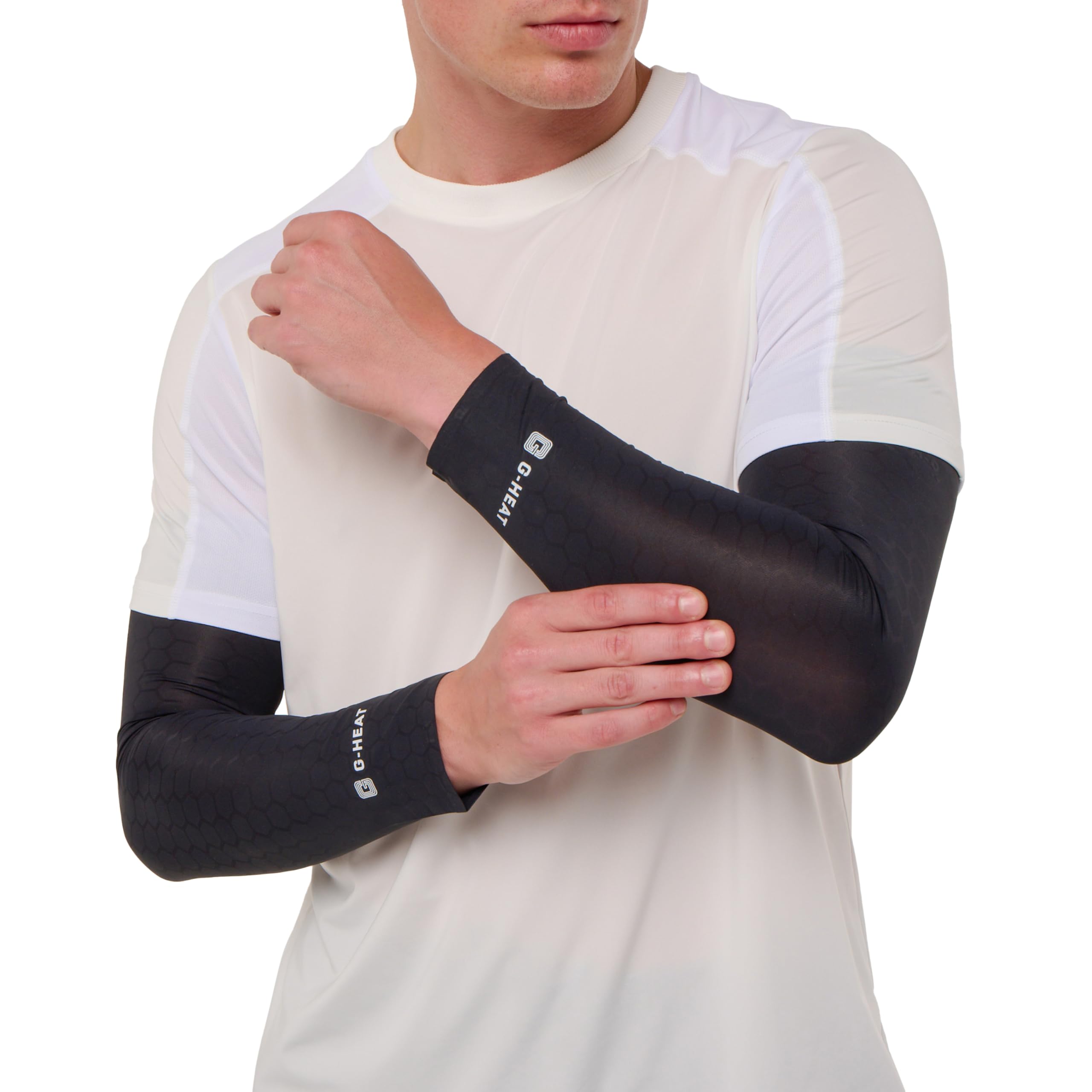 G-HEAT - Scaldabraccia Freddi EVO Mixed | Tecnologia PHASECOOL | Effetto di freschezza immediato e continuo | Seconda pelle antiscivolo slim fit | Sport, Escursionismo, Ciclismo, Corsa