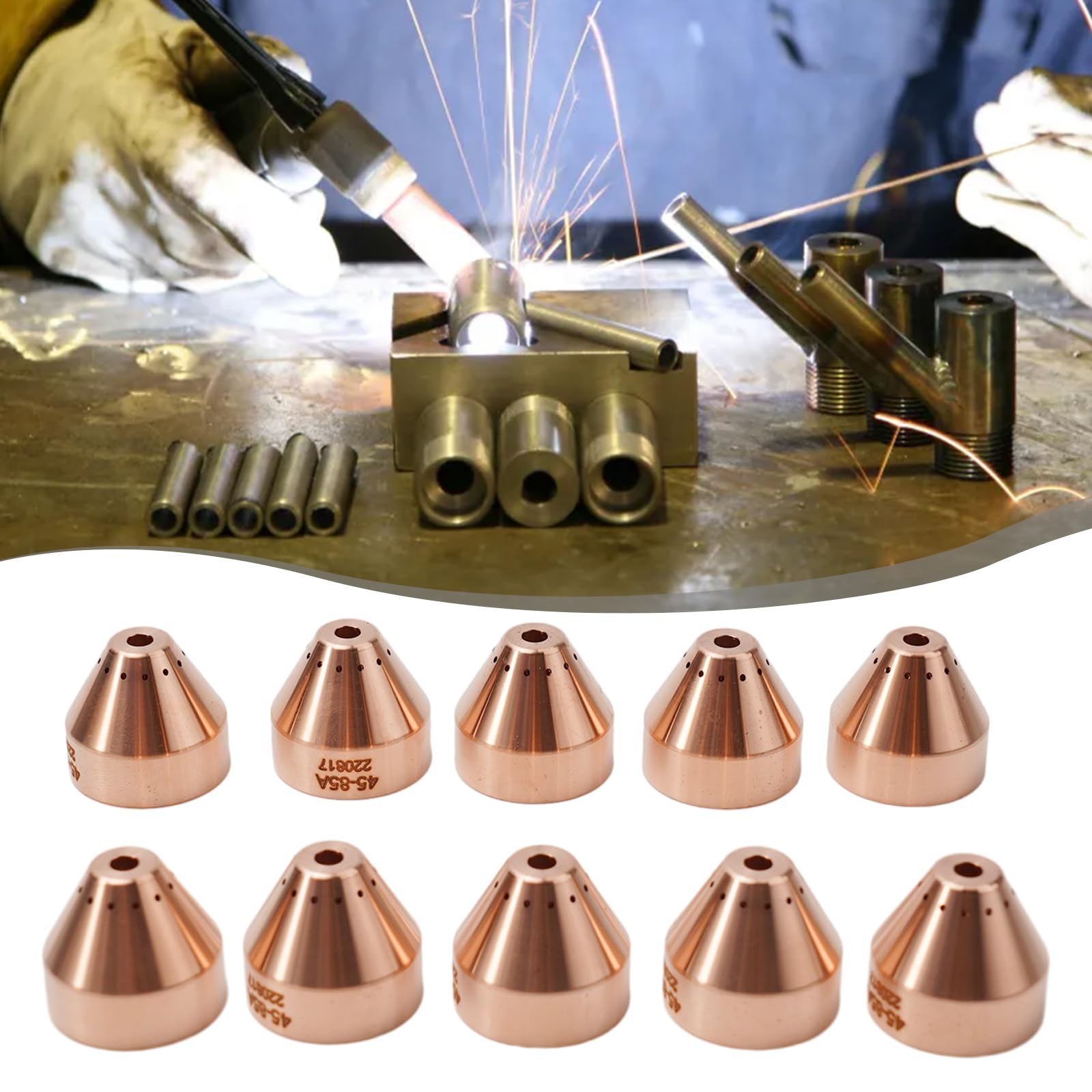 10Pcs 220817 Plasma Cutter Shield Fit For 45XP6585105 Plasma Cutter Machine Mechanized Plasma Cutting Torch Consumable product thumbnail 5