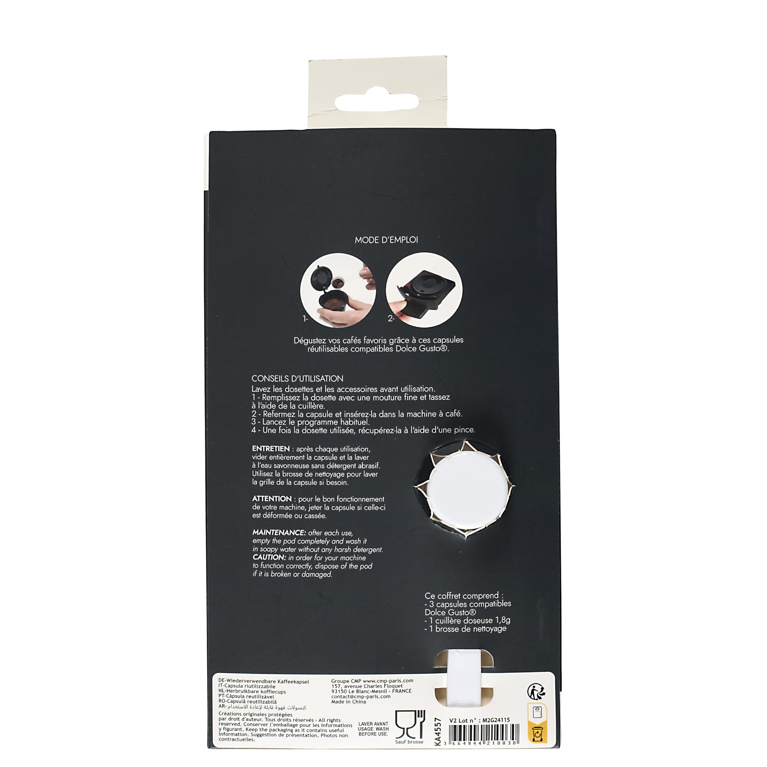 Cmp Dolce Gusto Kapsułki do Kawy, Czarny, 3 Sztuki