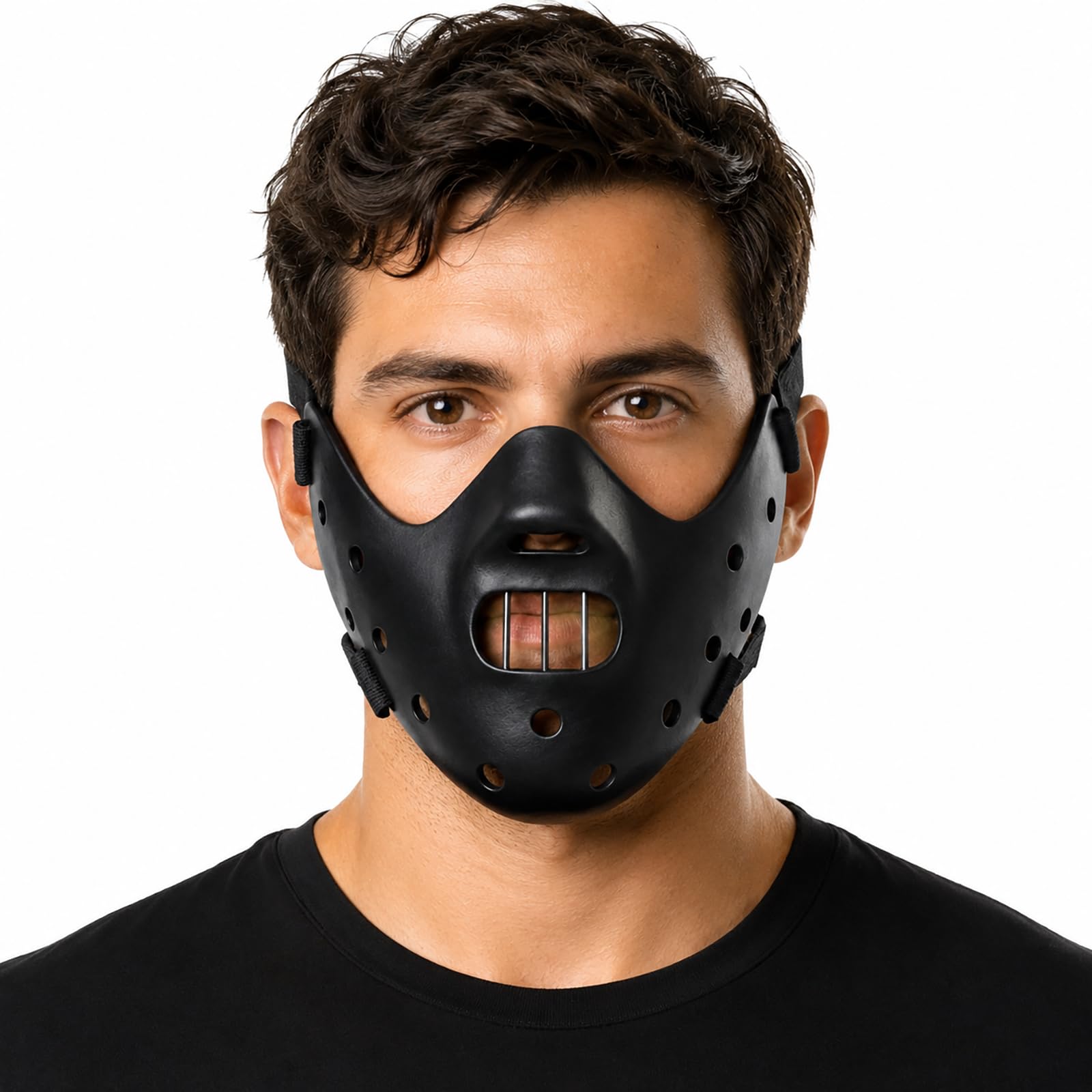 AENEY Scary Silence Killer Half Face Mask Black
