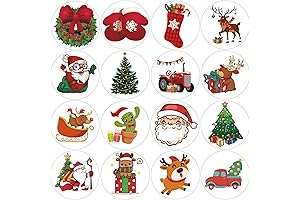 1000Pcs Roll of Christmas Stickers for Kids Xmas Party Favors