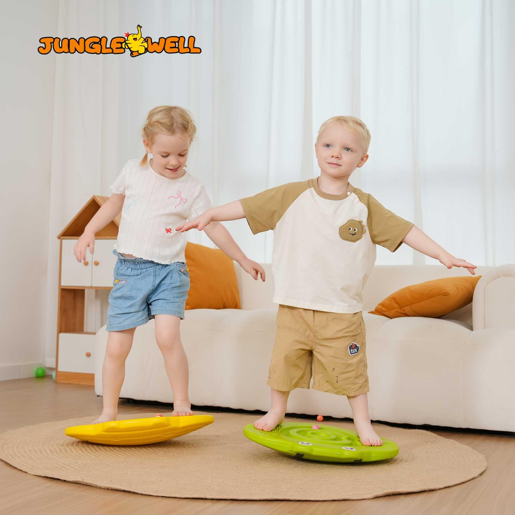 Balance Board für Kinder, Zitronengelb