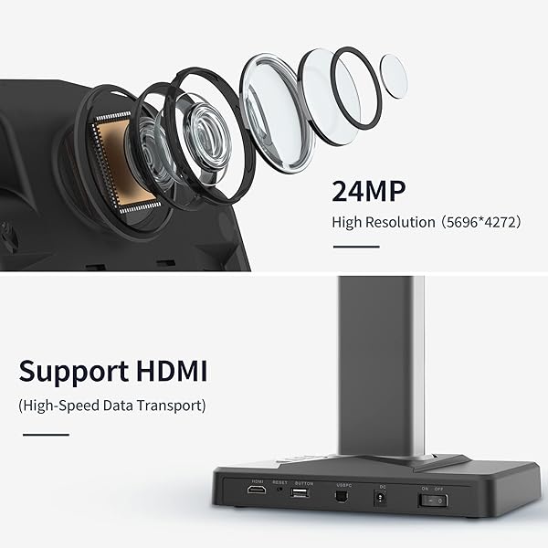 CZUR ET24 PLUS Scanner professionale per libri e documenti A3, OCR di oltre 180 lingue, supporto HDMI, per Windows/MacOS/Linux - 2