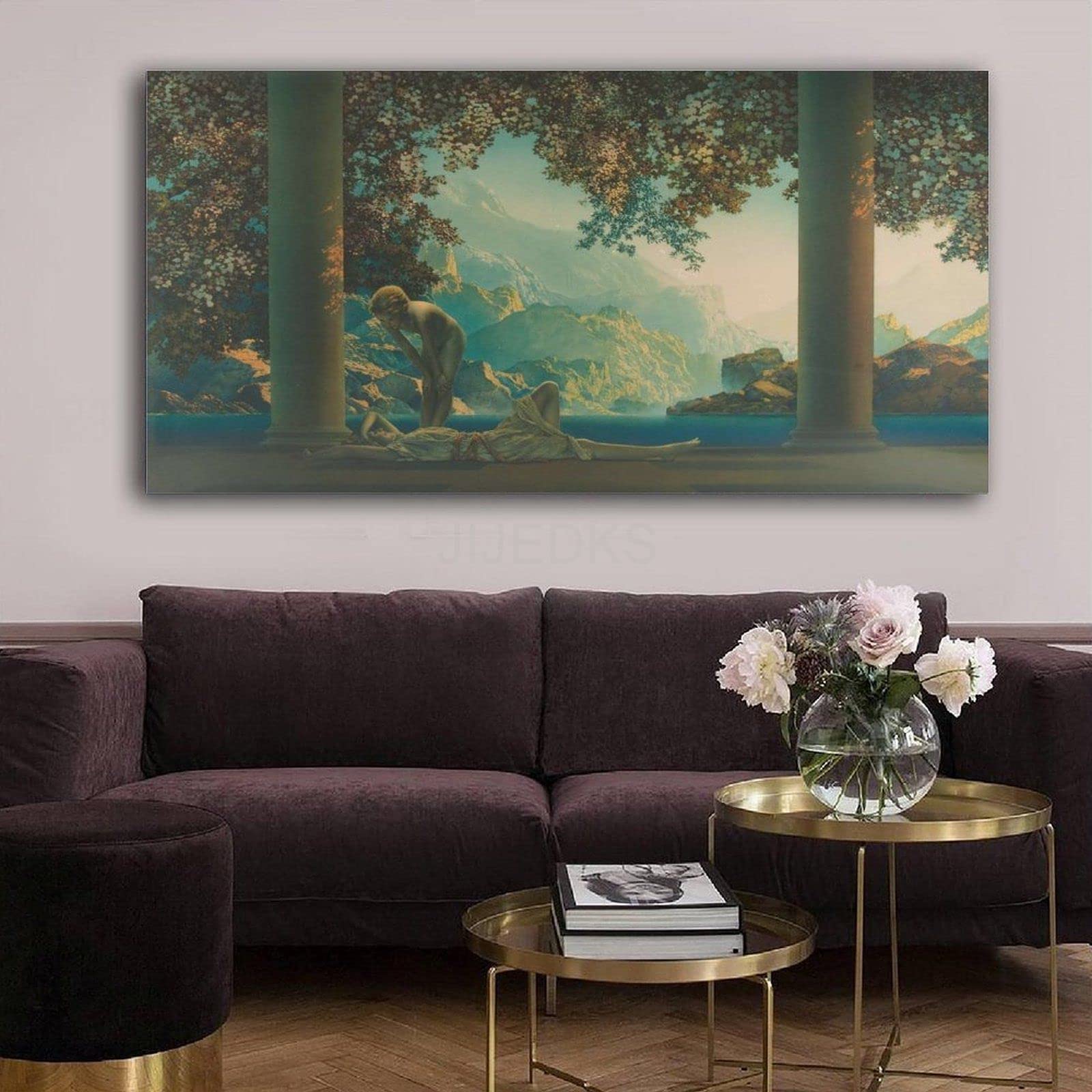 Amazon.com: Maxfield Parrish Daybreak Wall Art - 20x40 inch