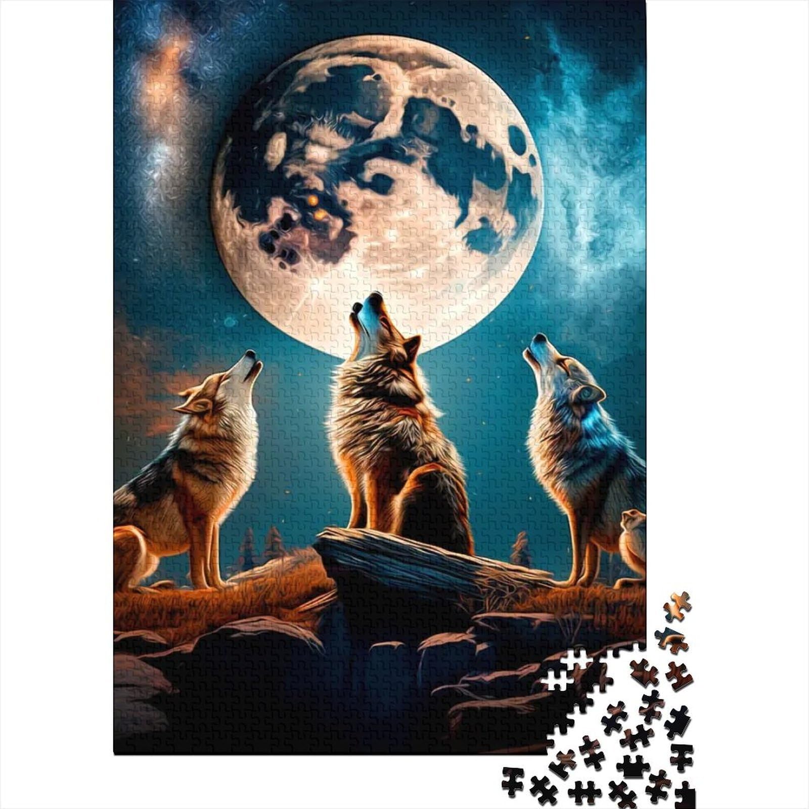 1000Pc Cardboard Wolf Moon Jigsaw Puzzle