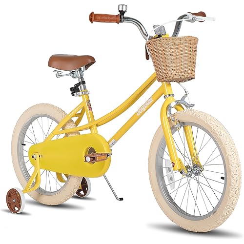 JOYSTAR Girls Bike for 2-12 Years Old Toddlers and Kids, 12" 14" 16" 18“ Retro Style Kids Bike with Training Wheels, 20 Inch Children Bicycle with Kickstand