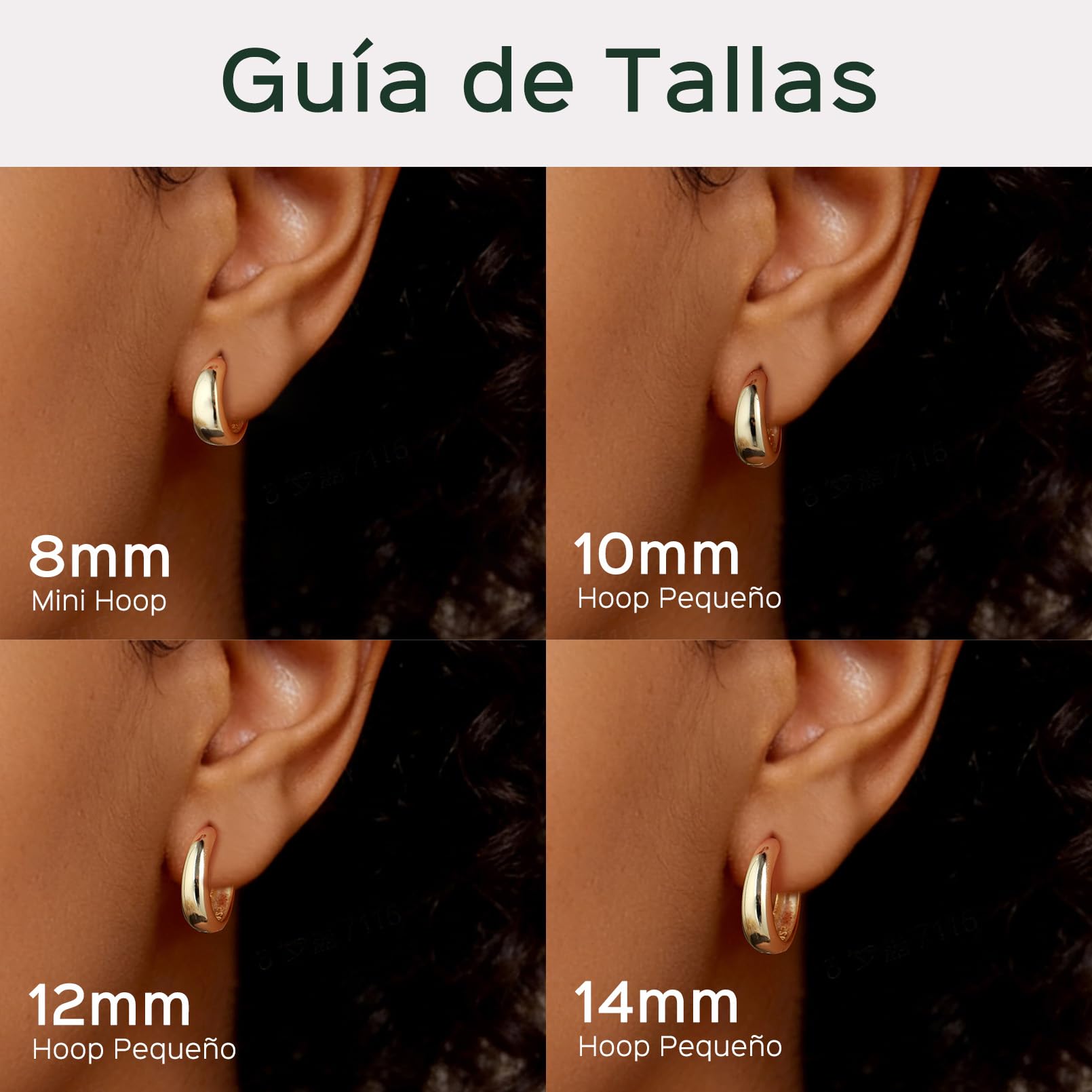 ChicSilver 925 Plata Pendientes Aros Gordos Mujer Hoop Earrings Anchos