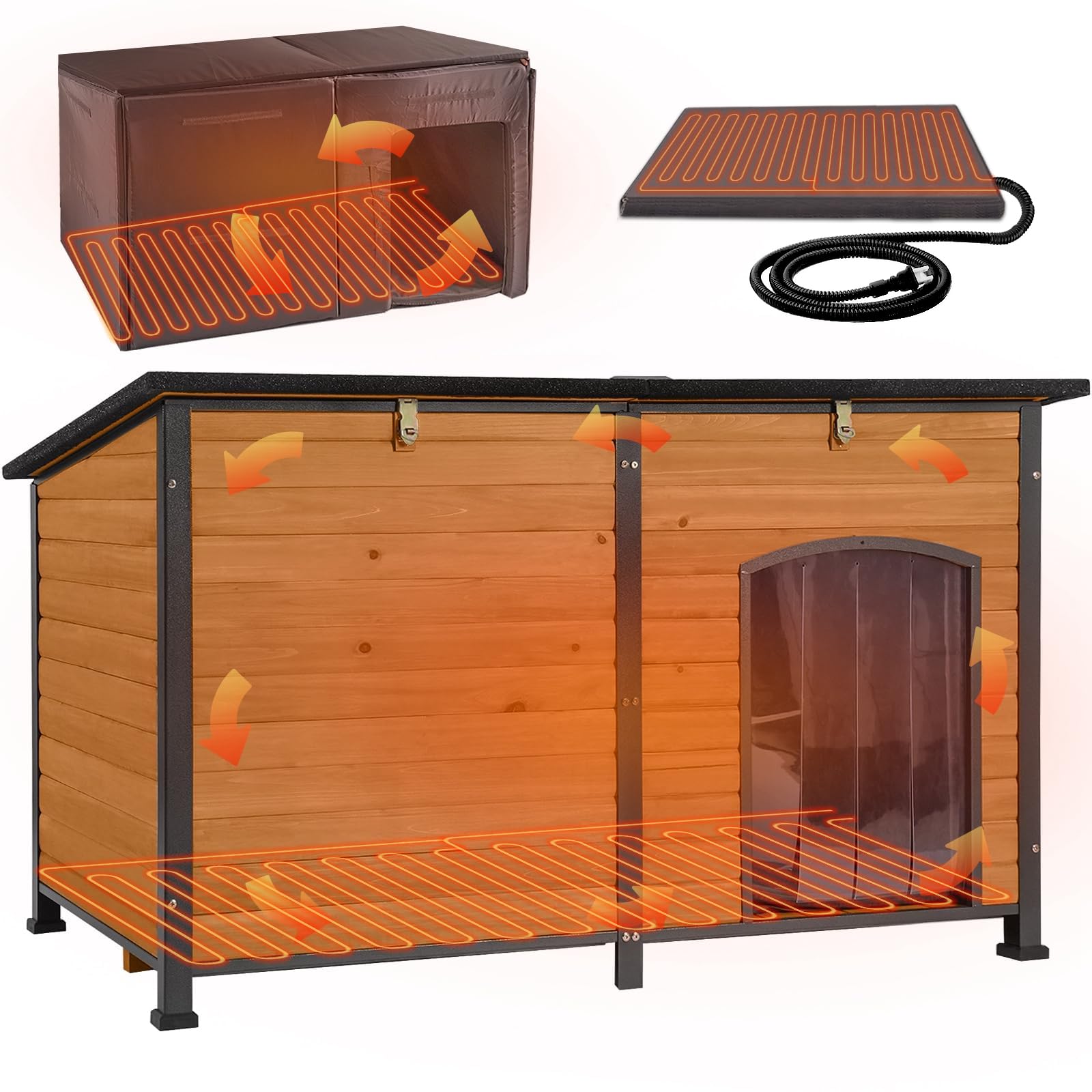 Aivituvin Heated Dog House Outdoor 59