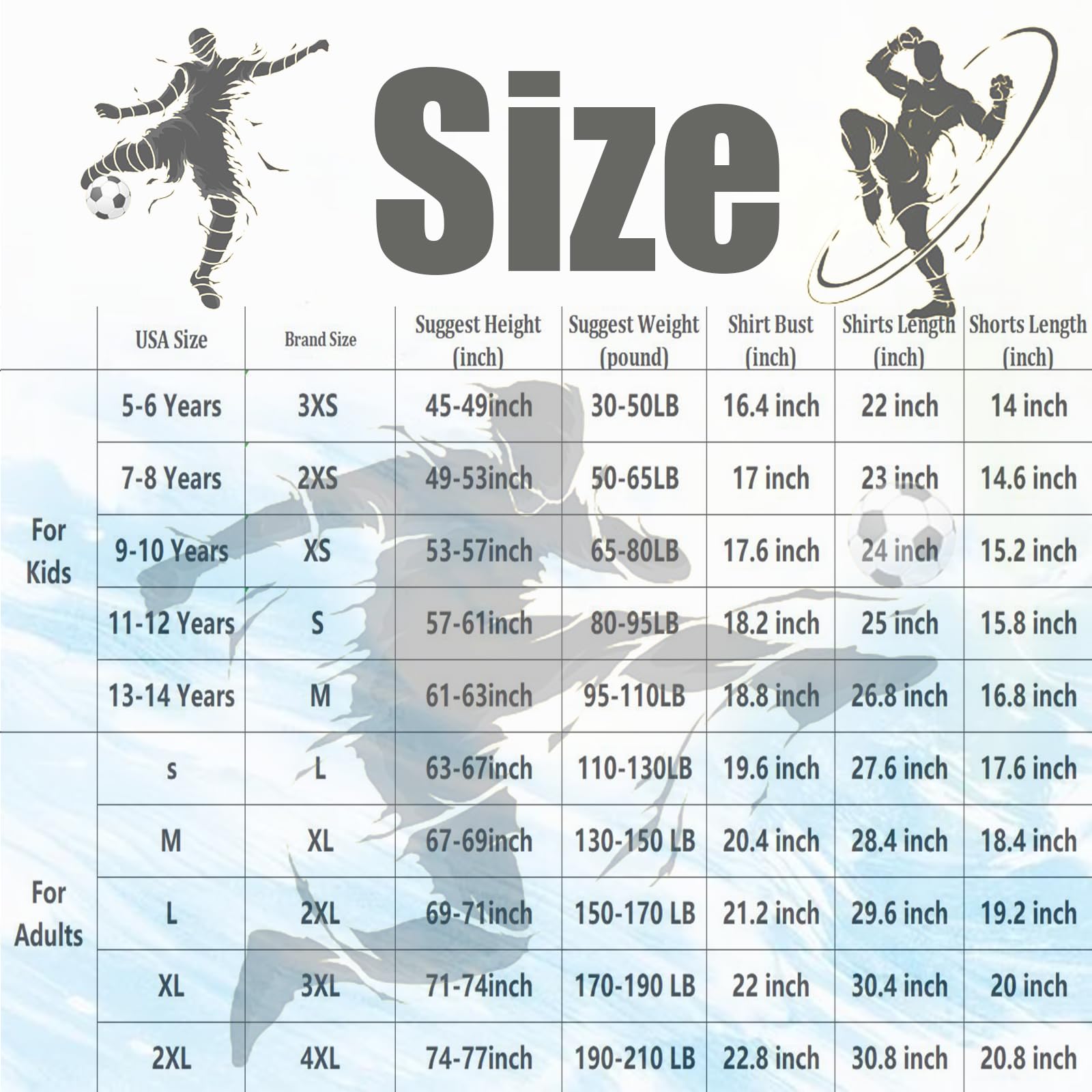 OXOQAQ Kids Boys Soccer Jersey Custom Youth Men Soccer Uniforms Personalized Soccer Shirt and Shorts with Name Number Team