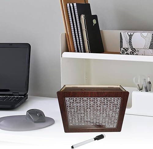 Miniatura 7 de Alcancía de madera para niños y adultos, alcancía de madera para ahorrar dinero para niñas y niños, caja de dinero para dinero en efectivo, caja de