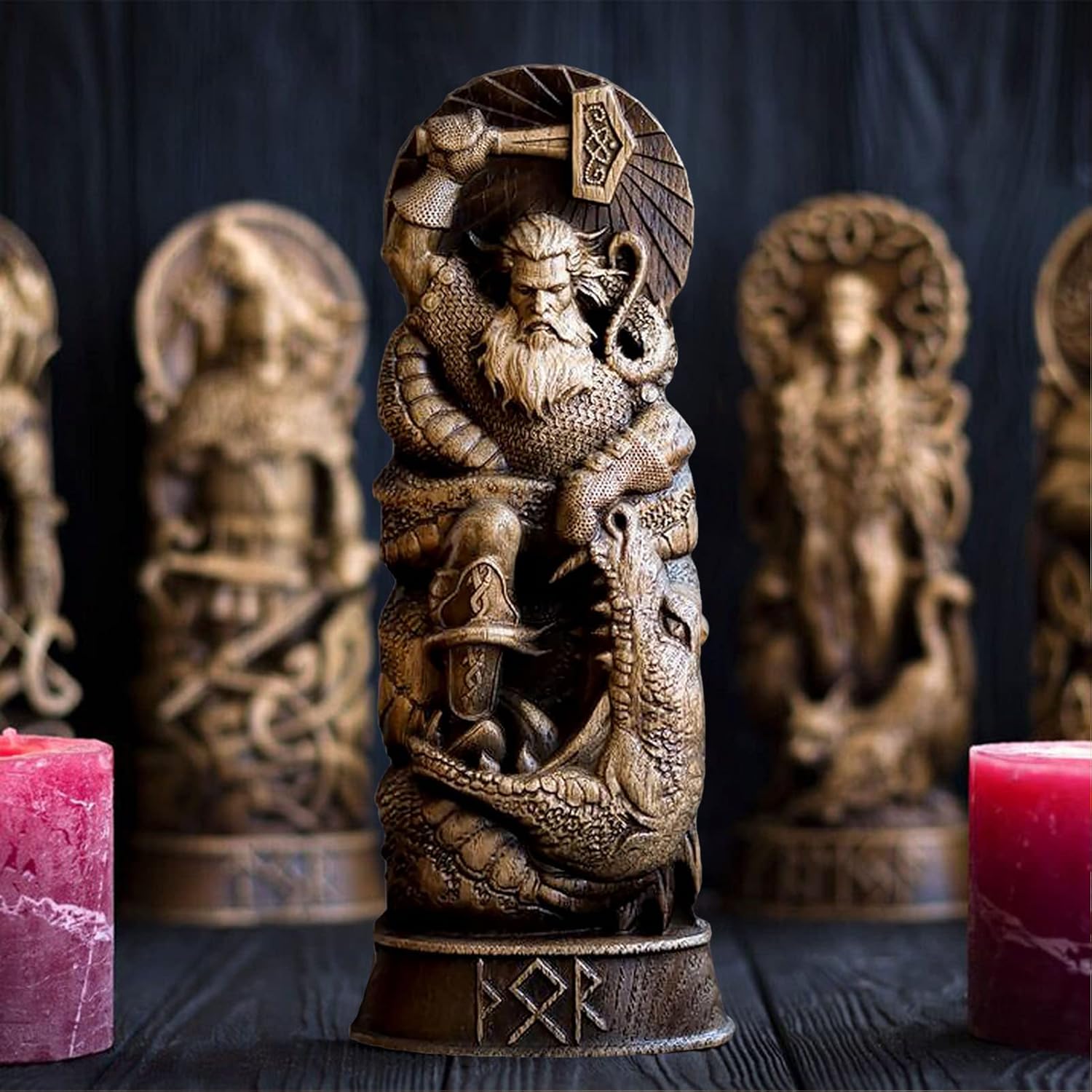 Höchster Germanischer Gott Mit 5 Buchstaben Amazon.de: FIYSON Odin Figur - Nordische Götter Wikinger Deko Statue