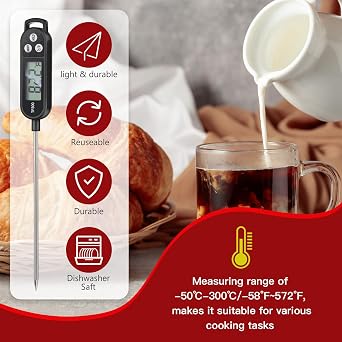Copkim 12 Pcs Meat Food Thermometer Food with Probe
