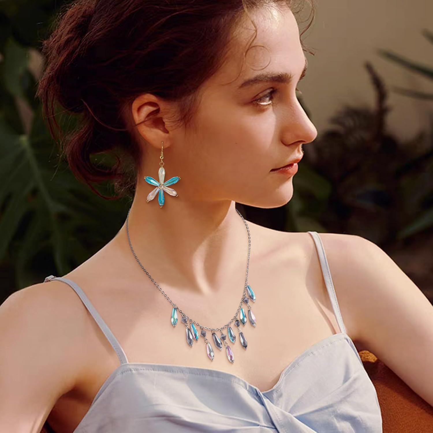 Cheriswelry 160Pcs Teardrop Crystal Glass Beads Faceted Drop Glass Loose Spacer Beads 15x6mm for DIY Jewelry Making Necklace Bracelet Earring Making Party Wedding Decoration - Image 4