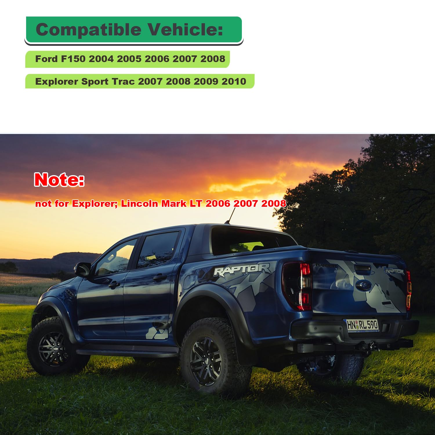 3rd Third Brake Light Gasket Seal Compatible With 04-08 F150 - Foto 9