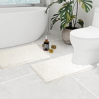 Vista 40 de Walensee - Alfombra grande para baño, antideslizante, 24 x 60 pulgadas color beige, absorbente y muy suave, felpilla peluda, extragruesa, lavar