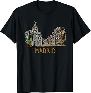 Madrid Spain Travel Souvenir Historic City Landmark Gift T-Shirt