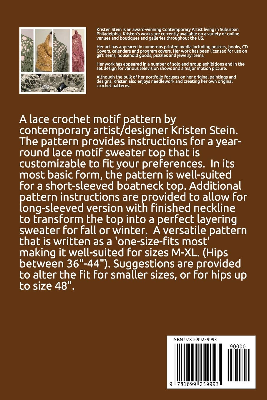 Pumpkin Spice Lace Crochet Motif Sweater Pattern: Customizable Seamless Crochet Sweater Pattern