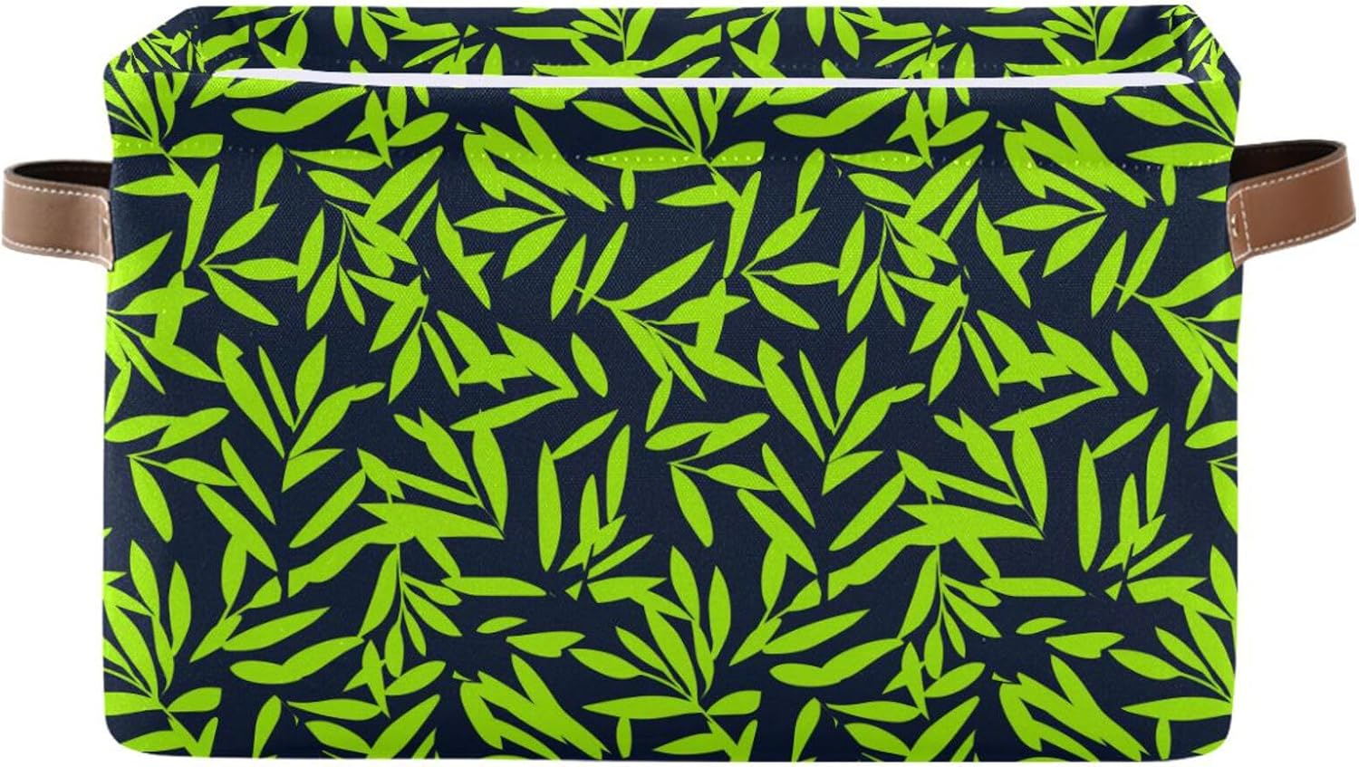 storage baskets Neon Green Leaf Dark Blue collapsable and waterproof storage box with sturdy handle rack camping set of 2 for house cajas para guardar cosas