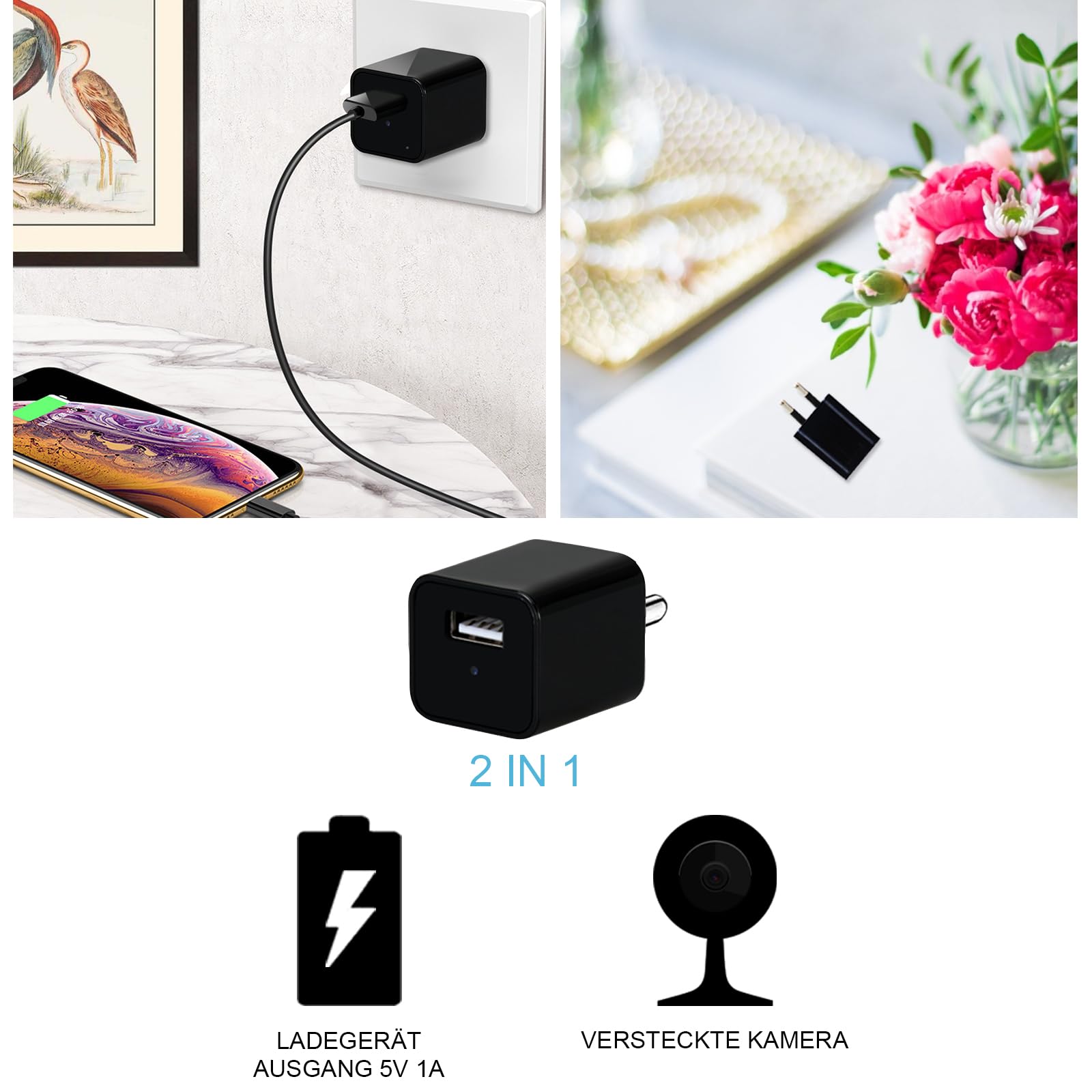 Mini Überwachungskameras 1080P USB Mini Kamera Ohne WLAN