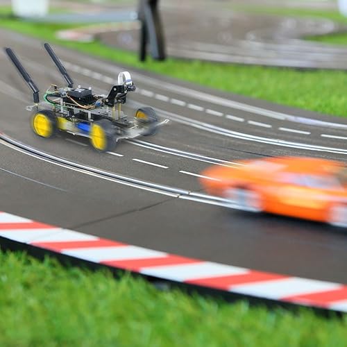 Miniatura 4 de Kit de robot de carreras con IA para automóvil de burro, impulsado por Jetson Nano Deep Learning Plataforma de conducción autónoma para autos a