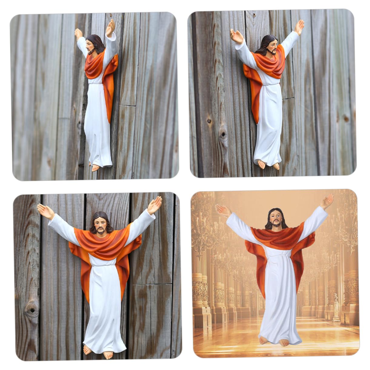 Jesus Anhänger aus Kunstharz für Innenbereich als Wandfigur | Realistische Form, Religiöser Stil, Feine Verarbeitung und Stabile Ausführung für Szene Deko