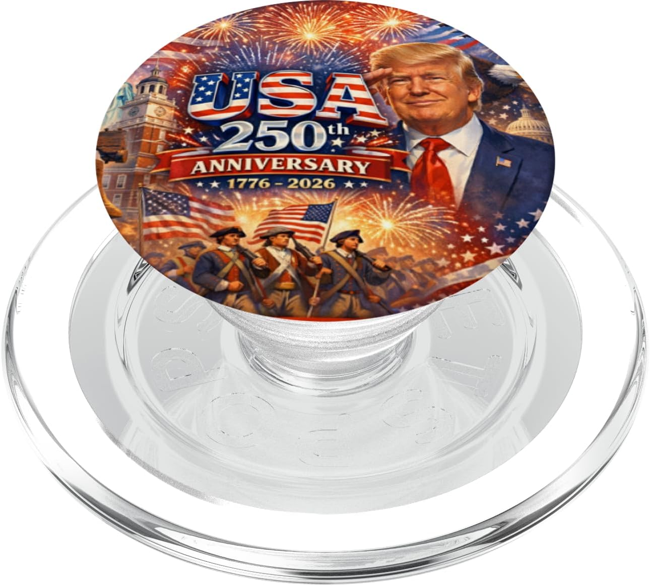 250 Years American 250th Anniversary USA Donald Trump Lover PopSockets PopGrip for MagSafe