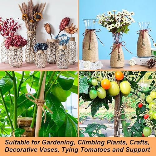 Miniatura 23 de Vivifying Cordel rojo, cuerda de Navidad de 656 pies de 0.079 in para envolver regalos, manualidades, embalaje y decoración