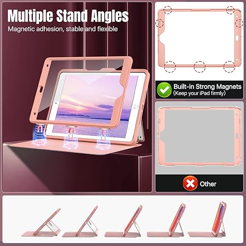 Miniatura 3 de MoKo Funda para iPad de 9 generación con soporte para lápices, funda para iPad de 87 generación de 10.2 pulgadas, protector de pantalla integrado