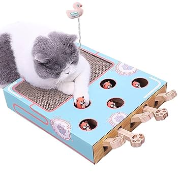 Amazon | 猫 モグラ叩き おもちゃ 猫 おもちゃ 爪とぎ つめとぎ