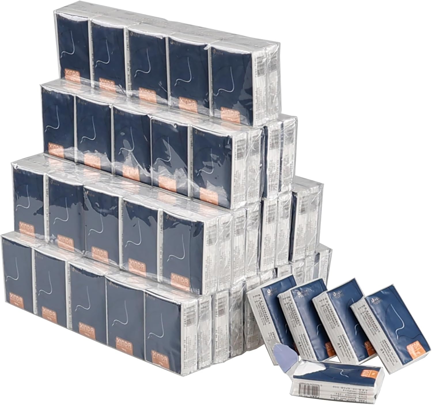 480-Pack Mini Travel Facial Tissues Pocket Pack, 4-Ply Facial Tissue Packets Tavel Size, 6 Sheets/Pack