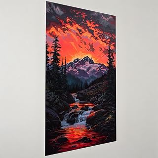 Diamond Art Kits for Adults, 28x56 Inch Large Diamond Painting Sunset Dimond Painting Landscape Wall Art Mosaic Kits, DIY Crystal Arts & Crafts Canvas Paintings, Hobbies for Women, Home Decor R2-1036