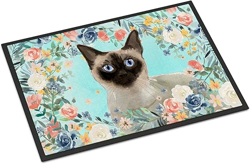 Caroline's Treasures CK3398MAT - Felpudo de 18 x 27 pulgadas para puerta delantera, para interiores y exteriores, antideslizante, lavable, pelo