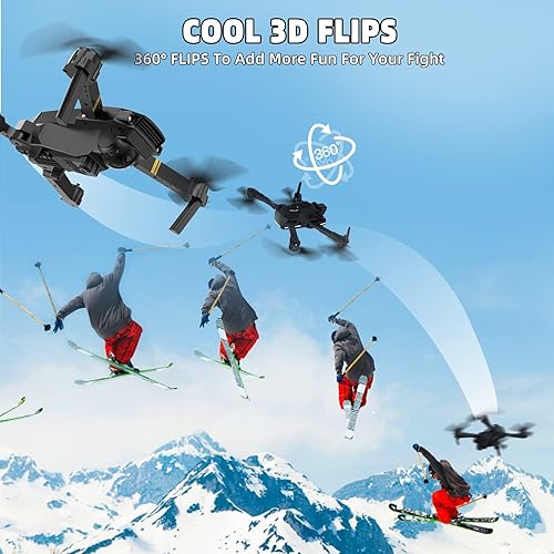 Miniatura 6 de Dron con cámara para adultos 4K plegable RC Quadcopter Drones con cámara HD 1080P Mini Drone (rojo1)