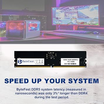 16GB 5600MHz PC5-44800 CL46 UDIMM 1.1V 288-Pin Compatible Desktop Computer Upgrade Memory Module RAM