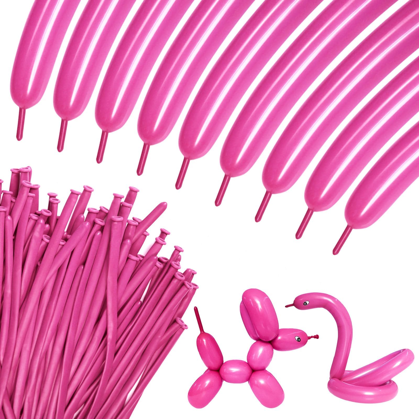 260 Balloons 100pcs/pack (Retro rose red)