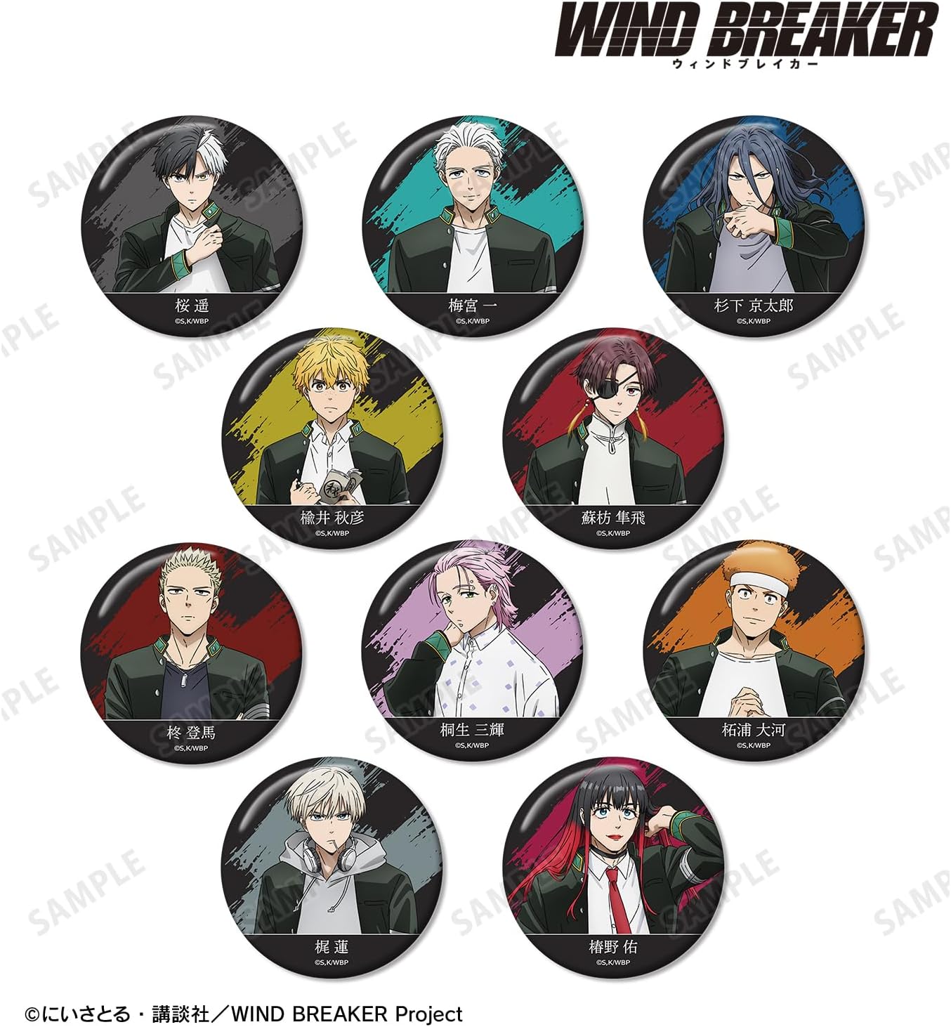 TV Anime WIND BREAKER Trading Can Badge Box of 10