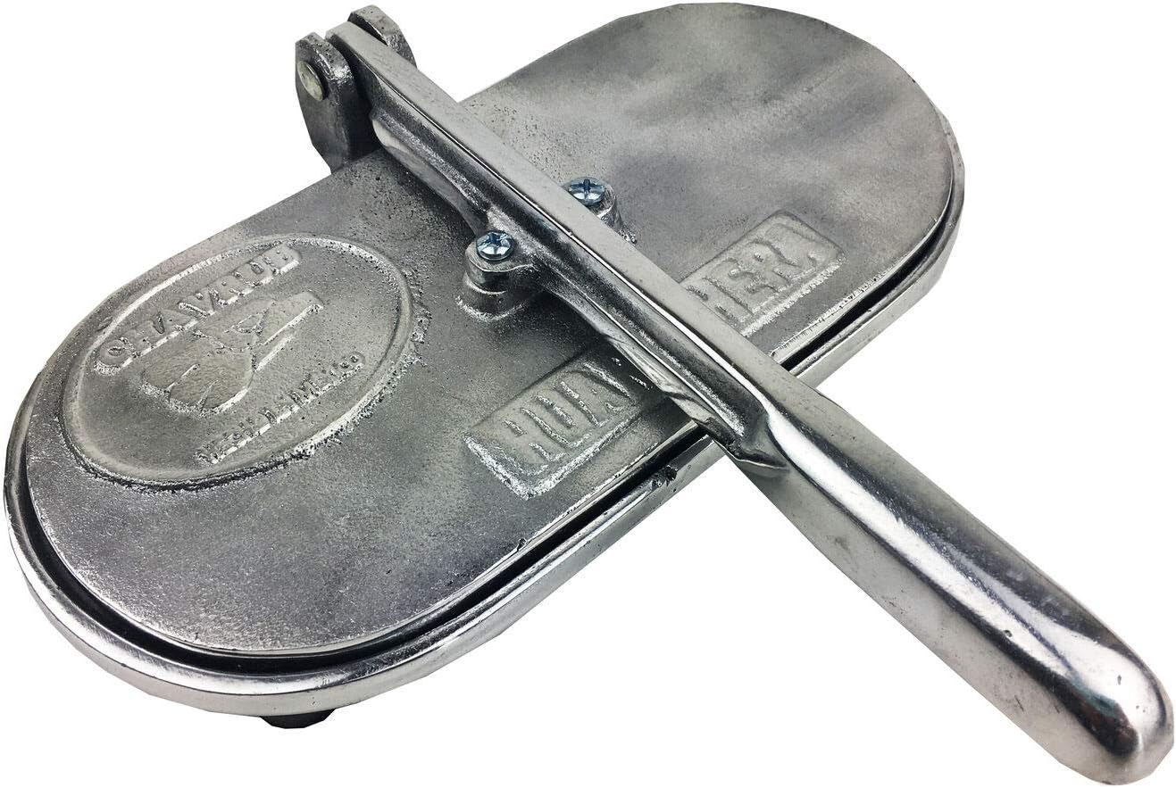 Eleganceinlife Huarache Press-Maker Tortilla Authentic Huarachera Cast Aluminum Made in Mexico 9-inch